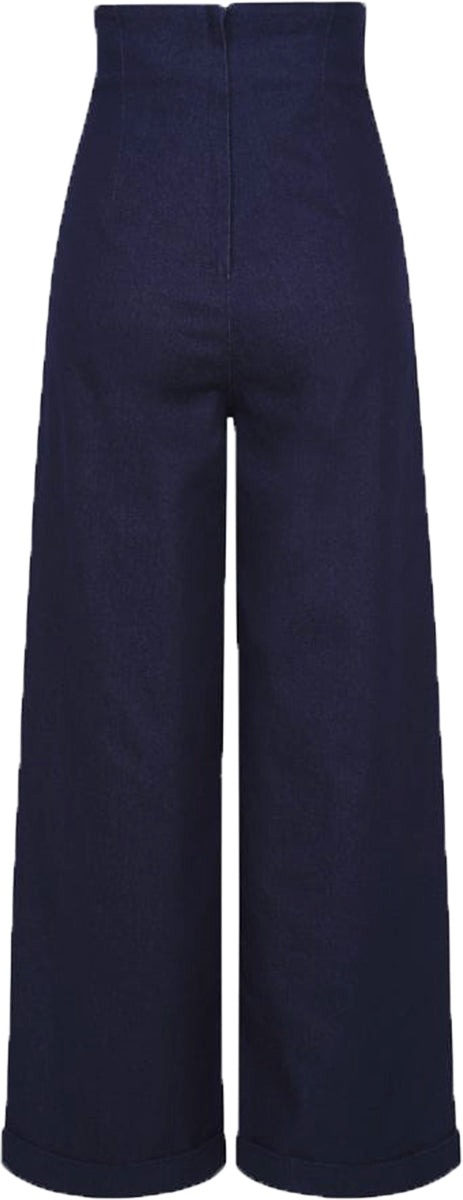 Collectif_KIKI_Vintage_Plain_HIGH_WAISTED_Denim_MARLENE_HOSE_Trousers_Blau-5