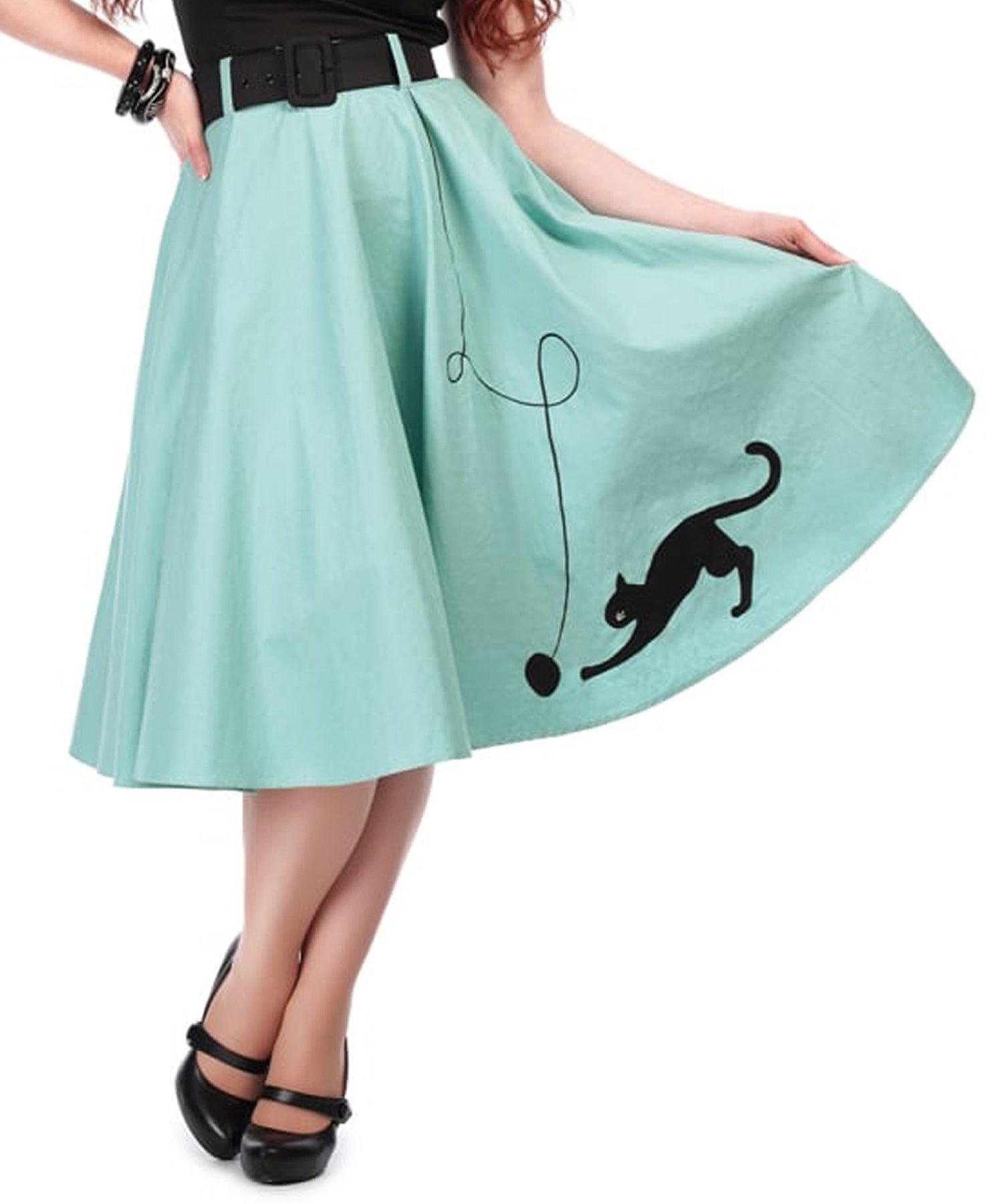 Collectif_KITTY_CAT_Vintage_Playful_Classic_Retro_Flared_Swing_Skirt_ROCK_killer_kirsche_1