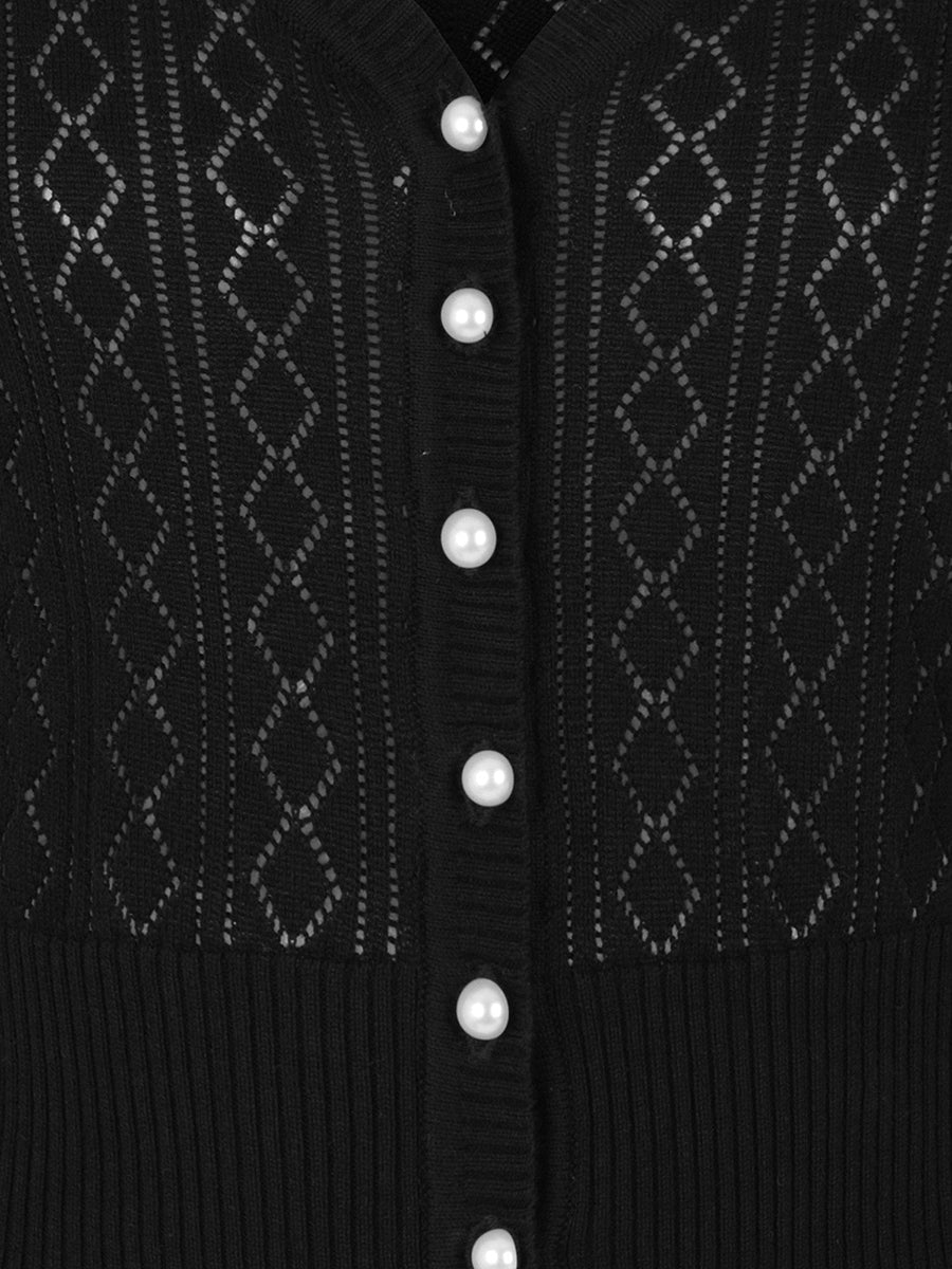 Collectif_LINDA_Vintage_DIAMOND_Lochmuster_CARDIGAN_Strickjacke_Schwarz-4
