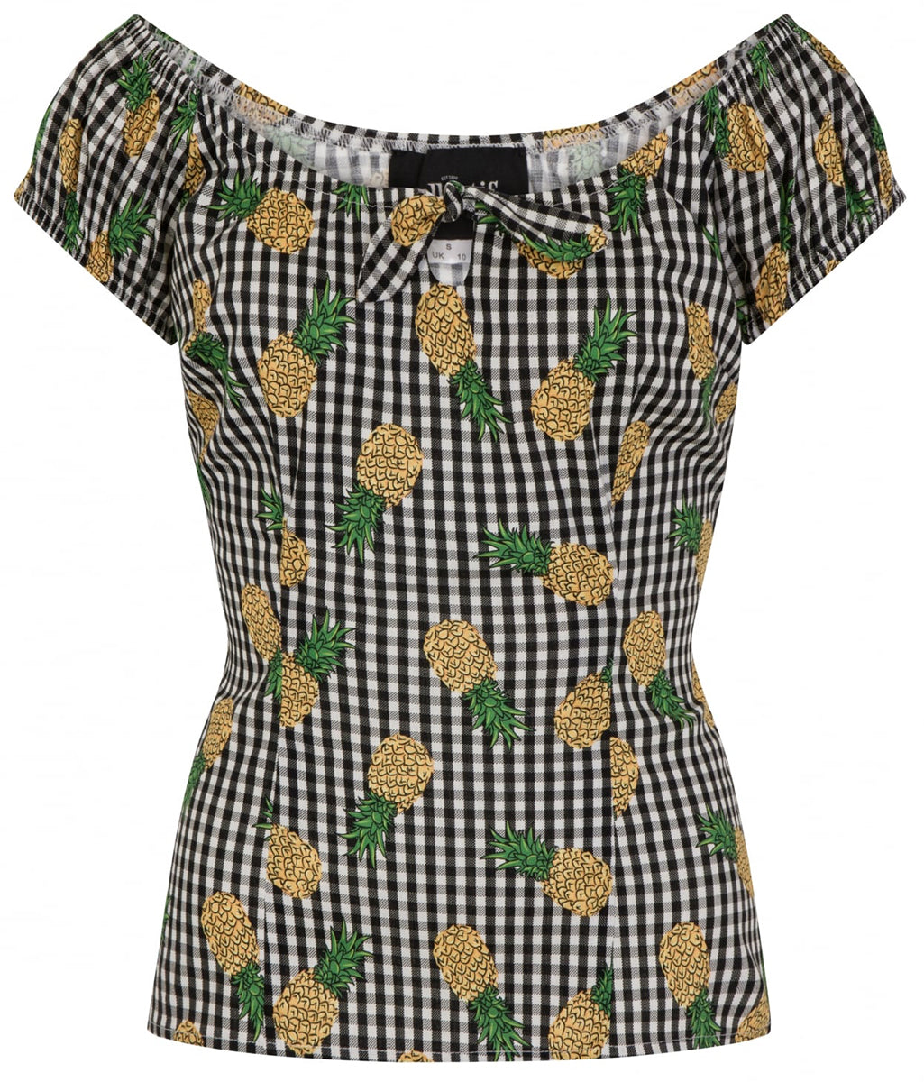 Collectif_LORENA_Tropical_PINEAPPLE_GINGHAM_Vintage_Gypsy_Bluse_SHIRT-2bn7u8LRiyYf3R