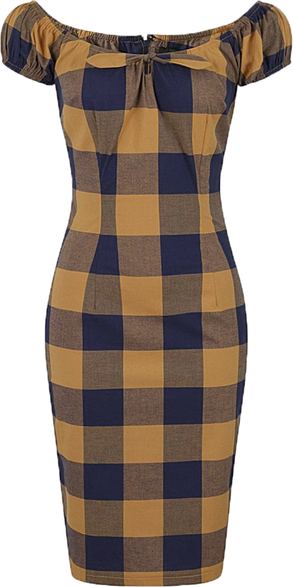 Collectif_LORENA_Vintage_NEW_FOREST_CHECK_Karo_Pencil_DRESS_Bleistiftkleid-2