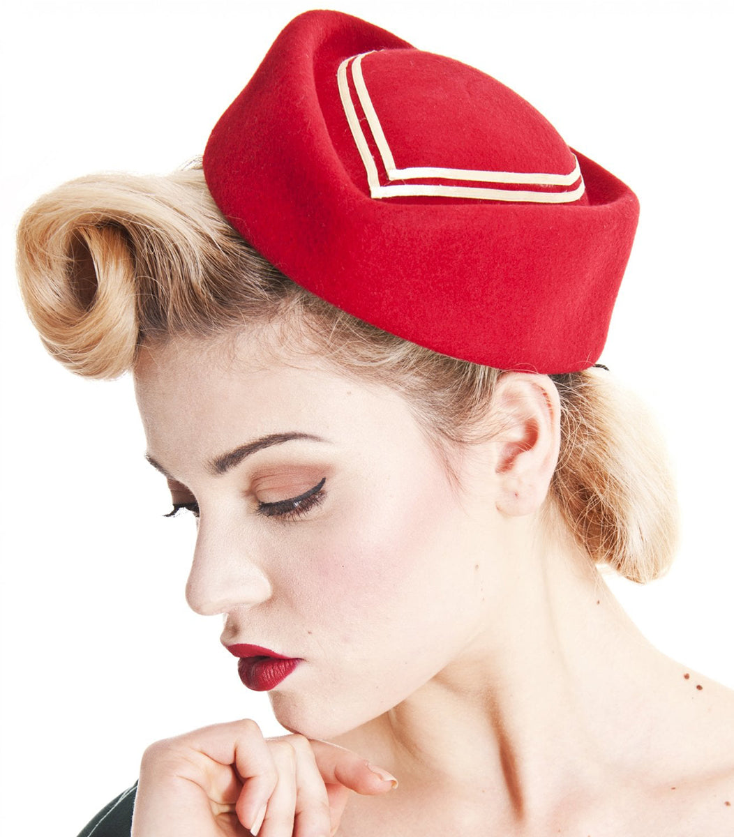 Collectif_LORENA_Vintage_PILLBOX_Retro_Hat_Hut_HEADPIECE_Kirschrot-2bddXD8RKZ85yQ