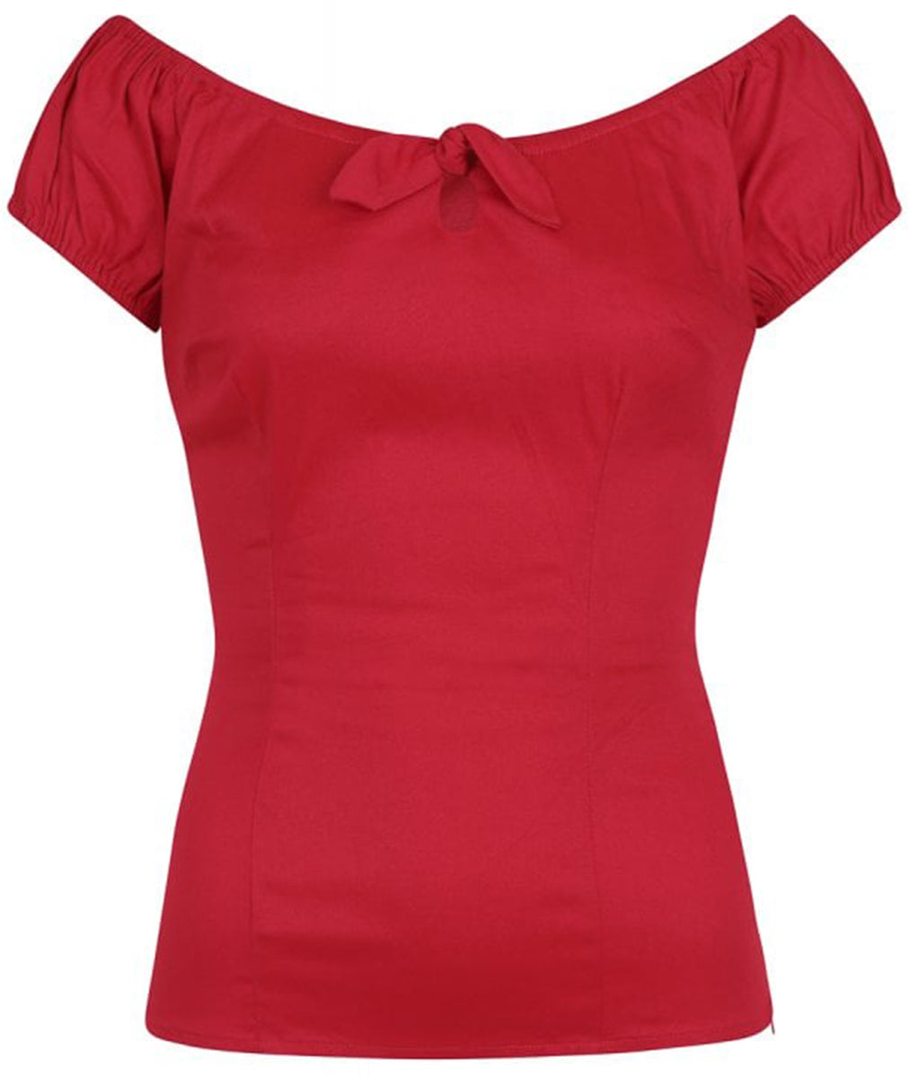 Collectif_LORENA_Vintage_PIN_UP_Plain_Peephole_50s_Basic_Shirt_BLUSE_Rot-3AIQpB09se5Qrz