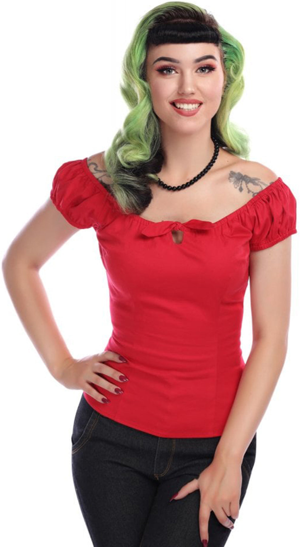 Collectif_LORENA_Vintage_PIN_UP_Plain_Peephole_50s_Basic_Shirt_BLUSE_Rot_killer_kirscheCA2dH1FdkSw63