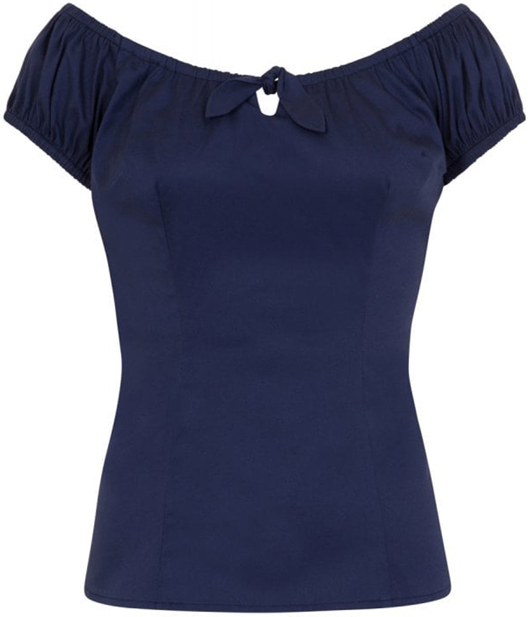 Collectif_LORENA_Vintage_PIN_UP_Plain_Peephole_BOW_Basic_Shirt_BLUSE_Navyblau_killer_kirsche_1