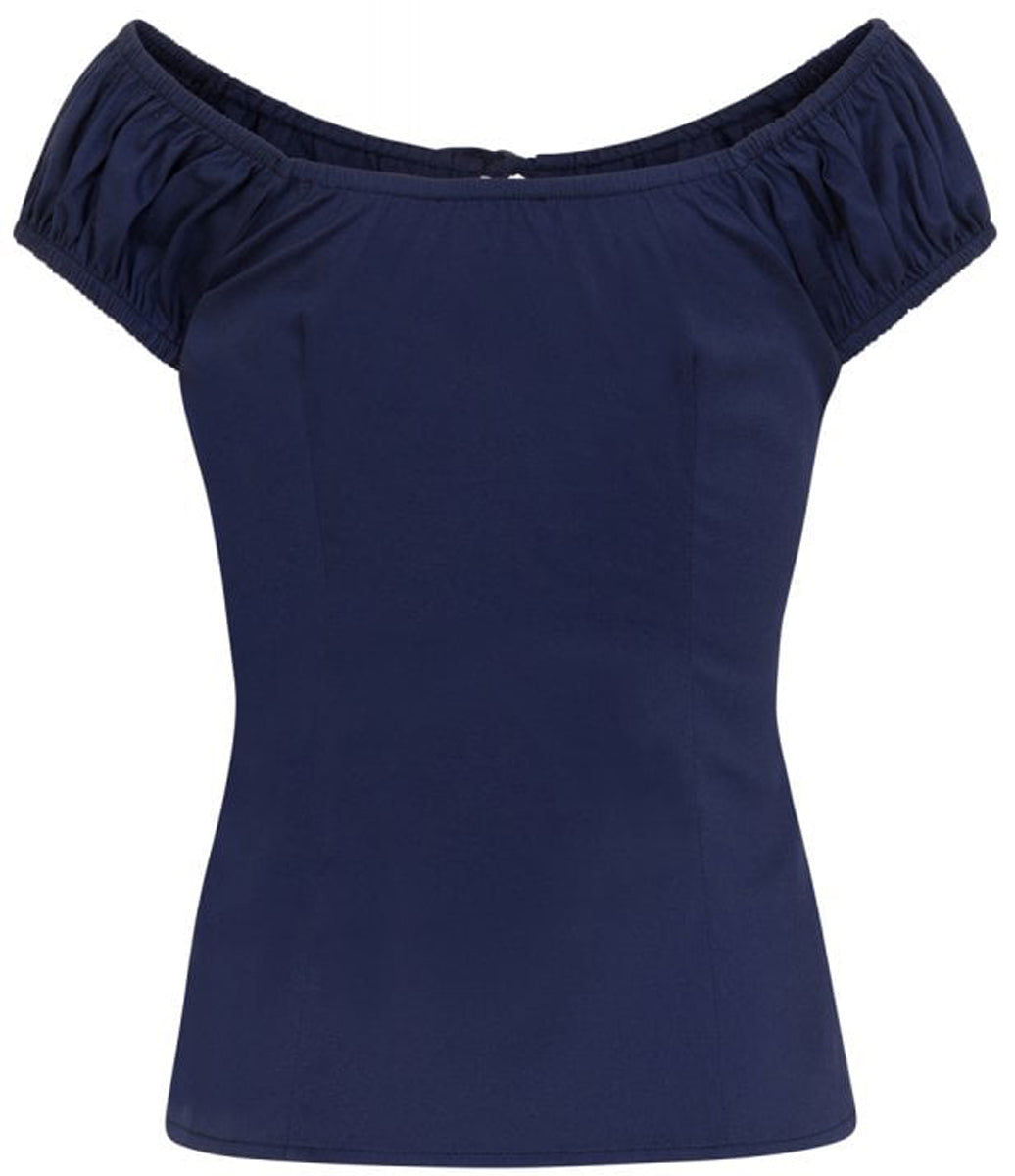 Collectif_LORENA_Vintage_PIN_UP_Plain_Peephole_BOW_Basic_Shirt_BLUSE_Navyblau_killer_kirsche_2