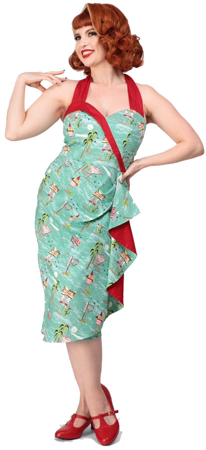 Collectif_LORNA_MOTEL_Neckholder_SARONG_Pencil_Dress_KLEID_killer_kirsche_1