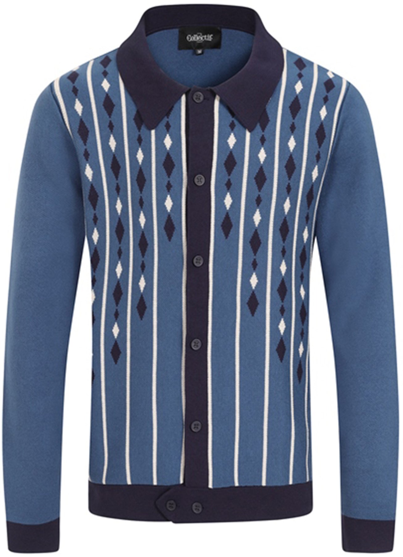 Collectif_LUCA_Vintage_NAUTICAL_HARLEQUIN_Langarm_HERREN_Strickjacke_CARDIGAN_killer_kirsche_1