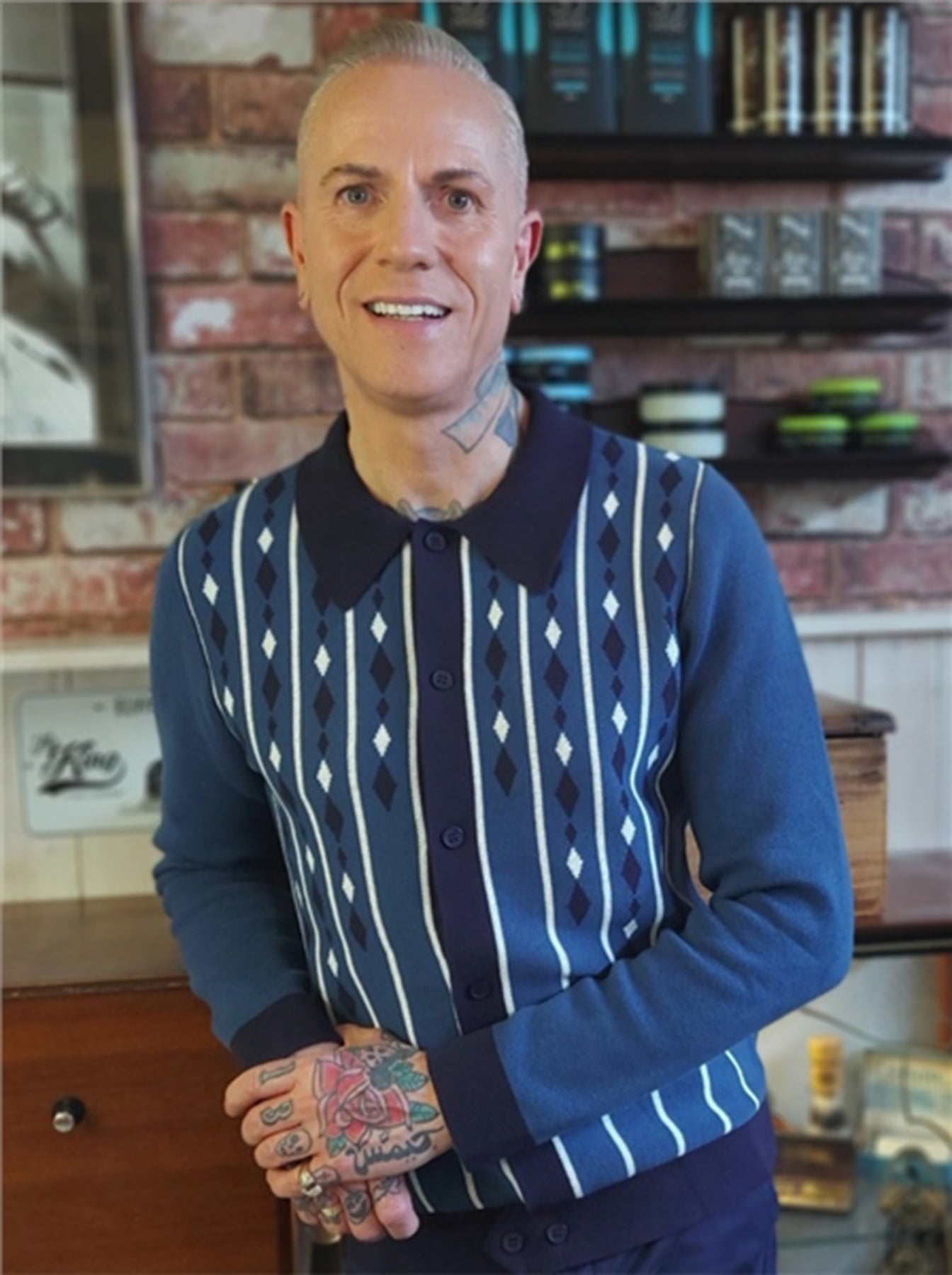 Collectif_LUCA_Vintage_NAUTICAL_HARLEQUIN_Langarm_HERREN_Strickjacke_CARDIGAN_killer_kirsche_2