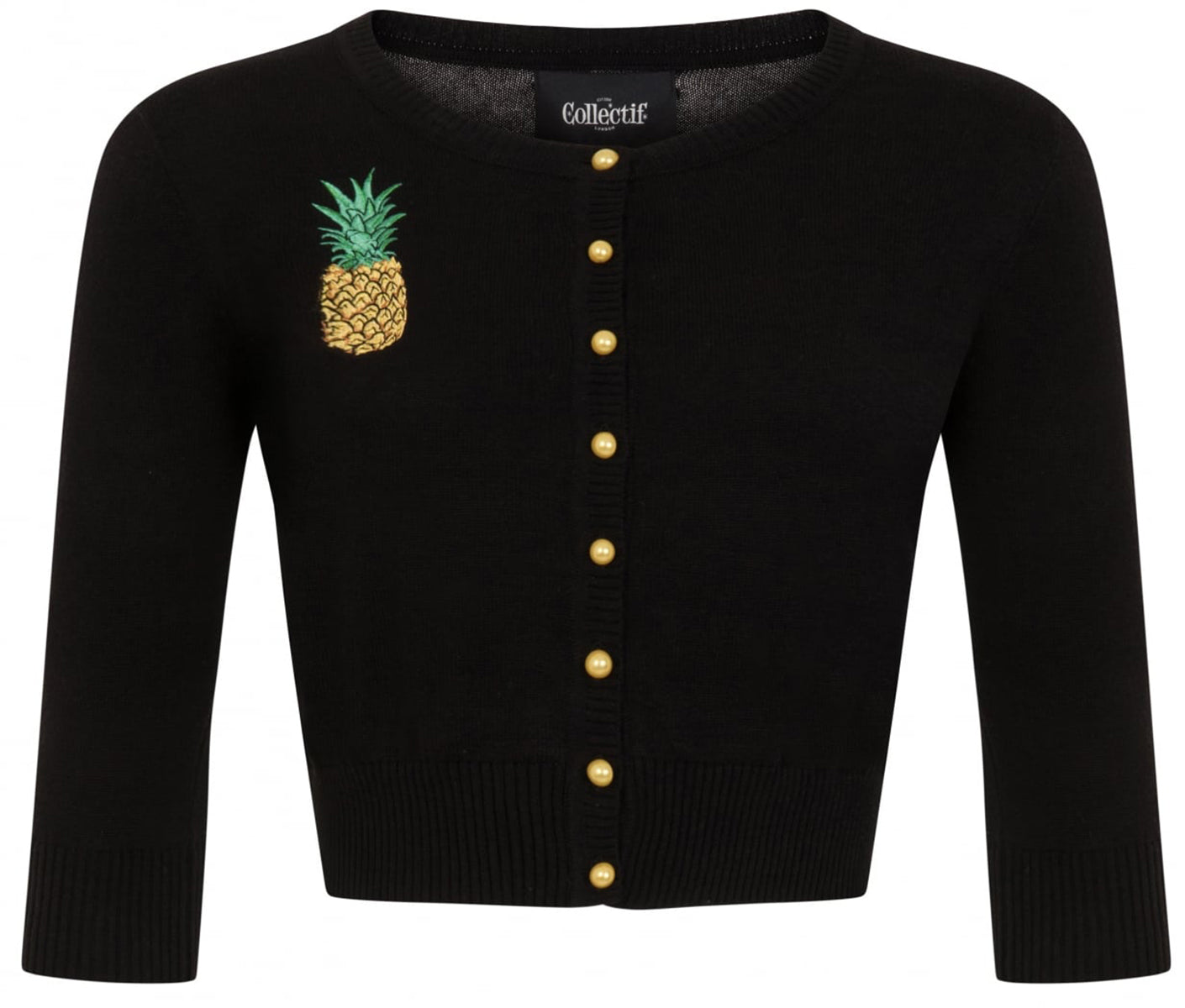 Collectif_LUCY_Vintage_PINEAPPLE_Ananas_3_4_Arm_Strickjacke_CARDIGAN-28IogCNv8MbPXY