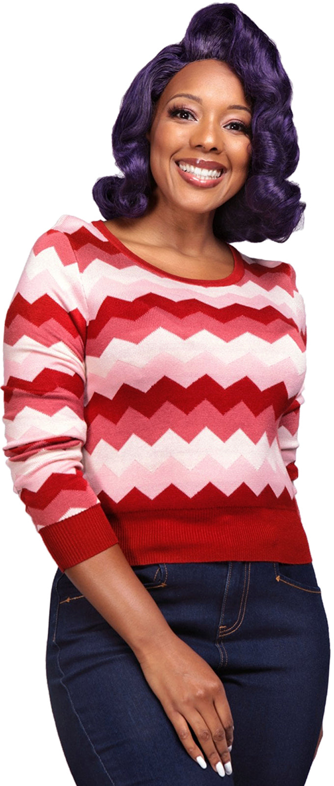 Collectif_MACHI_Vintage_ZIG_ZAG_Knitted_LANGARM_Feinstrick_PULLOVER_Oberteil_killer_kirscheTJ2RZ1EeCFVSW