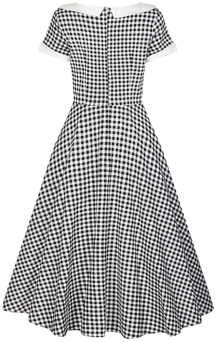 Collectif_MADELINE_Vintage_GINGHAM_Karo_Pepita_Kurzarm_SWING_Dress_Kleid-3