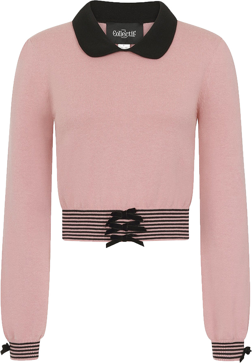 Collectif_MAEVE_Vintage_Velvet_Bow_BUBIKRAGEN_Streifen_Pullover_JUMPER_Rosa-22HLoI6NXZIF6L
