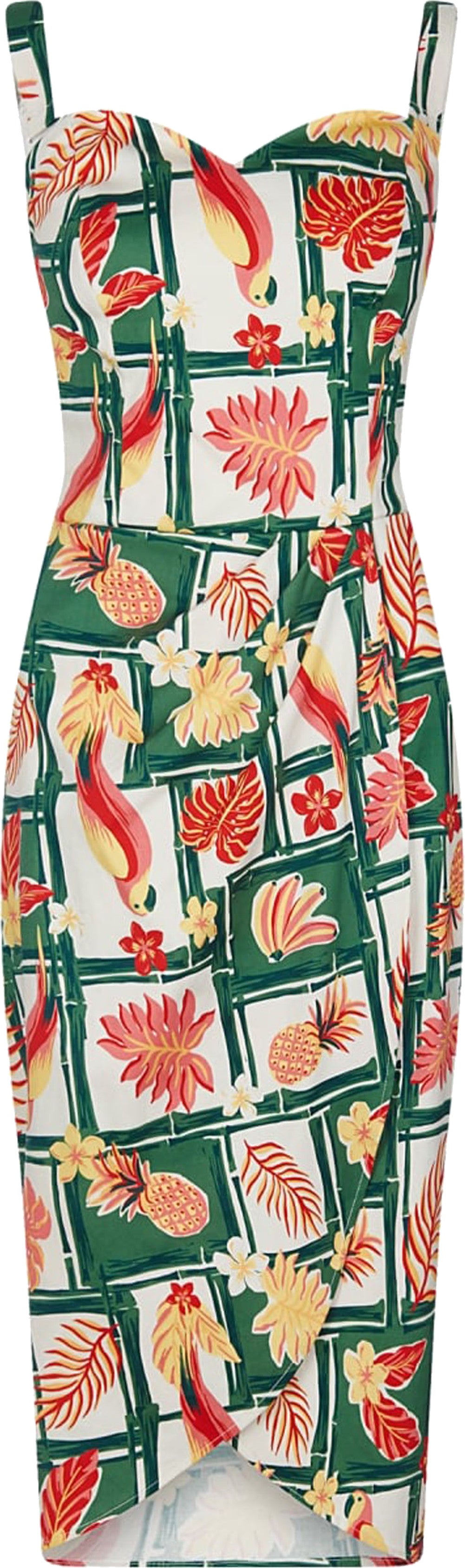 Collectif_MAHINA_Tropical_BAMBOO_Vintage_Tiki_Sarong_Dress_KLEID_1