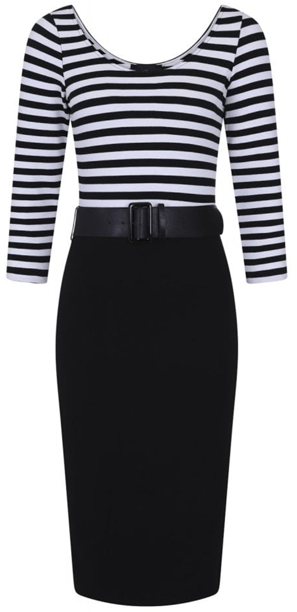 Collectif_MANUELA_Striped_STREIFEN_Bleistiftkleid_PENCIL_DRESS_Schwarz-2AE9vwbWjNgj4n