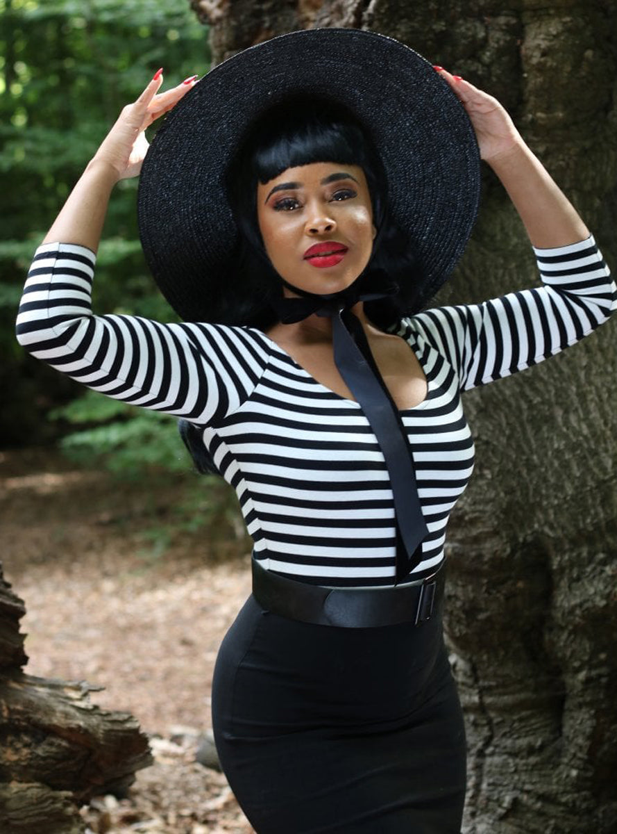 Collectif_MANUELA_Striped_STREIFEN_Bleistiftkleid_PENCIL_DRESS_Schwarz_killer_kirsche_3LCo1ejJfwDu8S