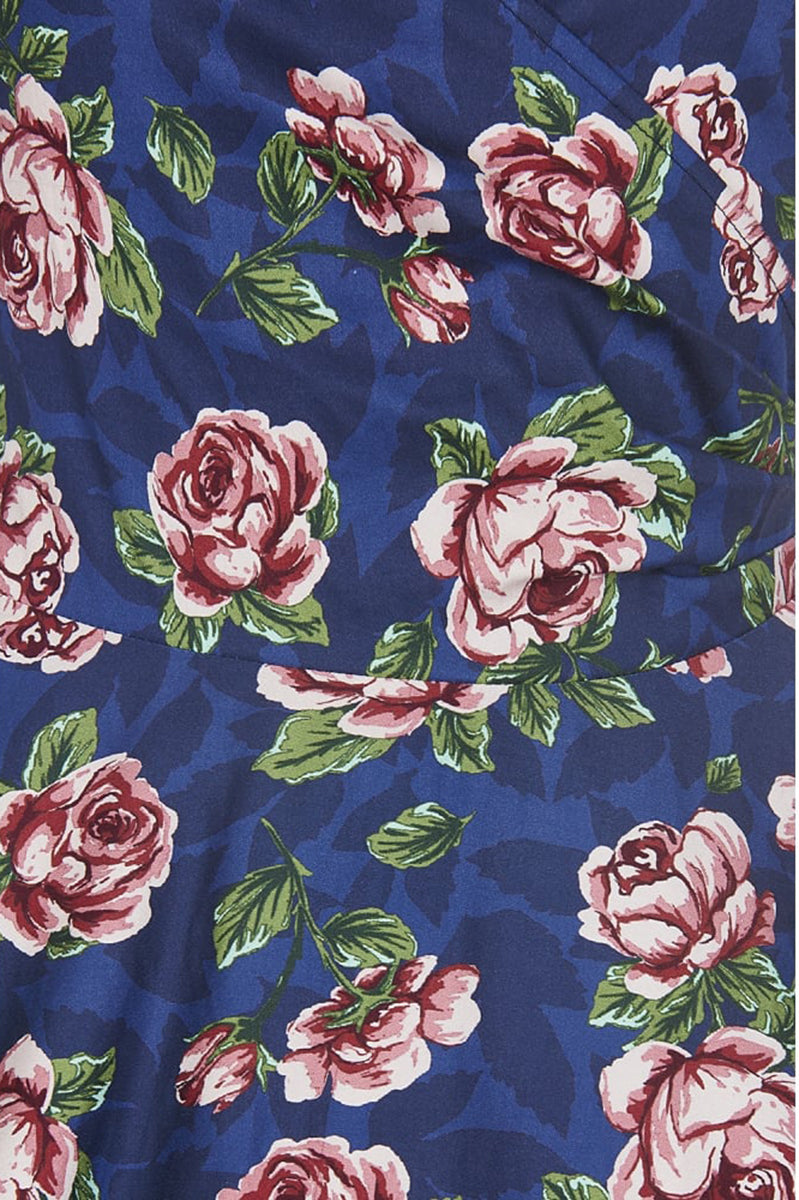 Collectif_MARIA_Vintage_Blueten_BLOOM_Rosen_Floral_V-Neck_SWING_Dress_Kleid-4