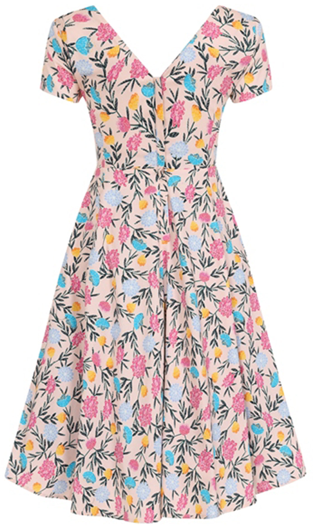 Collectif_MARIA_Vintage_Blueten_WHIMSY_Floral_V-Neck_SWING_Dress_Kleid_killer_kirsche_3