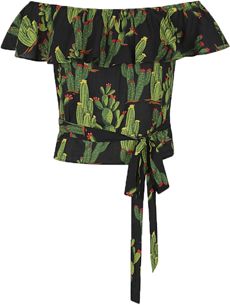 Collectif_MARIETTA_Vintage_CACTUSLAND_Kaktus_RUFFLE_Volant_BLUSE_Tie_Top-2