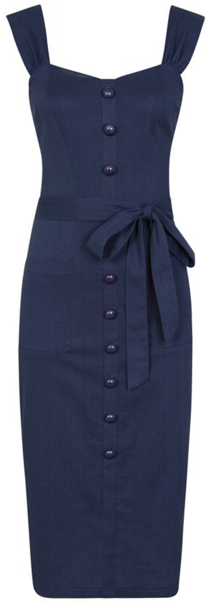Collectif_MARLENE_Vintage_BUTTON_Plain_Pencil_Dress_BLEISTIFTKLEID-2