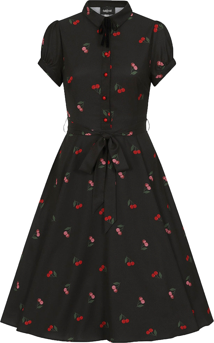 Collectif_MARY_GRACE_50s_CHERRY_CHERRY_Bubikragen_Kurzarm_SWING_DRESS_Kleid-2