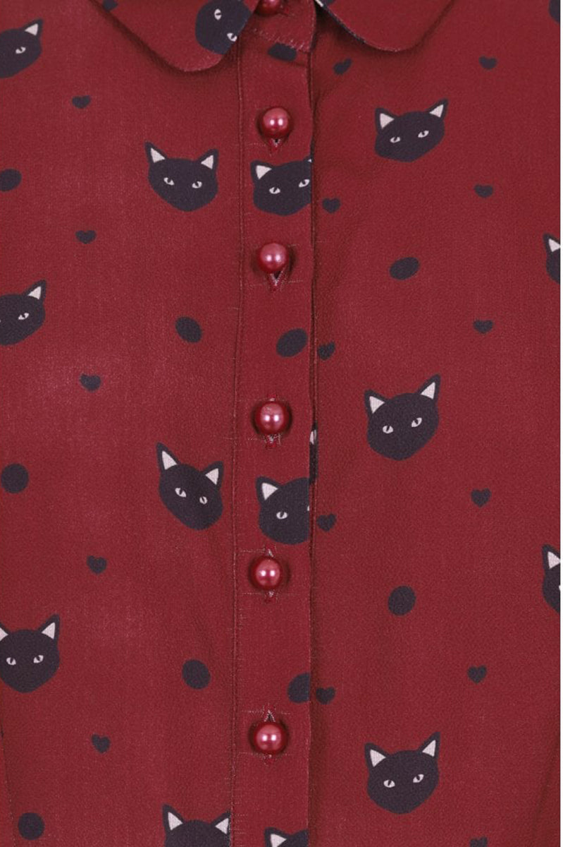 Collectif_MARY_GRACE_Vintage_POLKA_MEOW_Bubikragen_Kurzarm_Bluse_BLOUSE-4