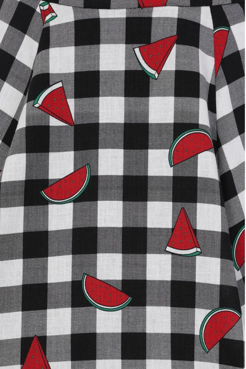 Collectif_MATILDE_Watermelon_GINGHAM_Pepita_Retro_SWING_SKIRT_Rock-4