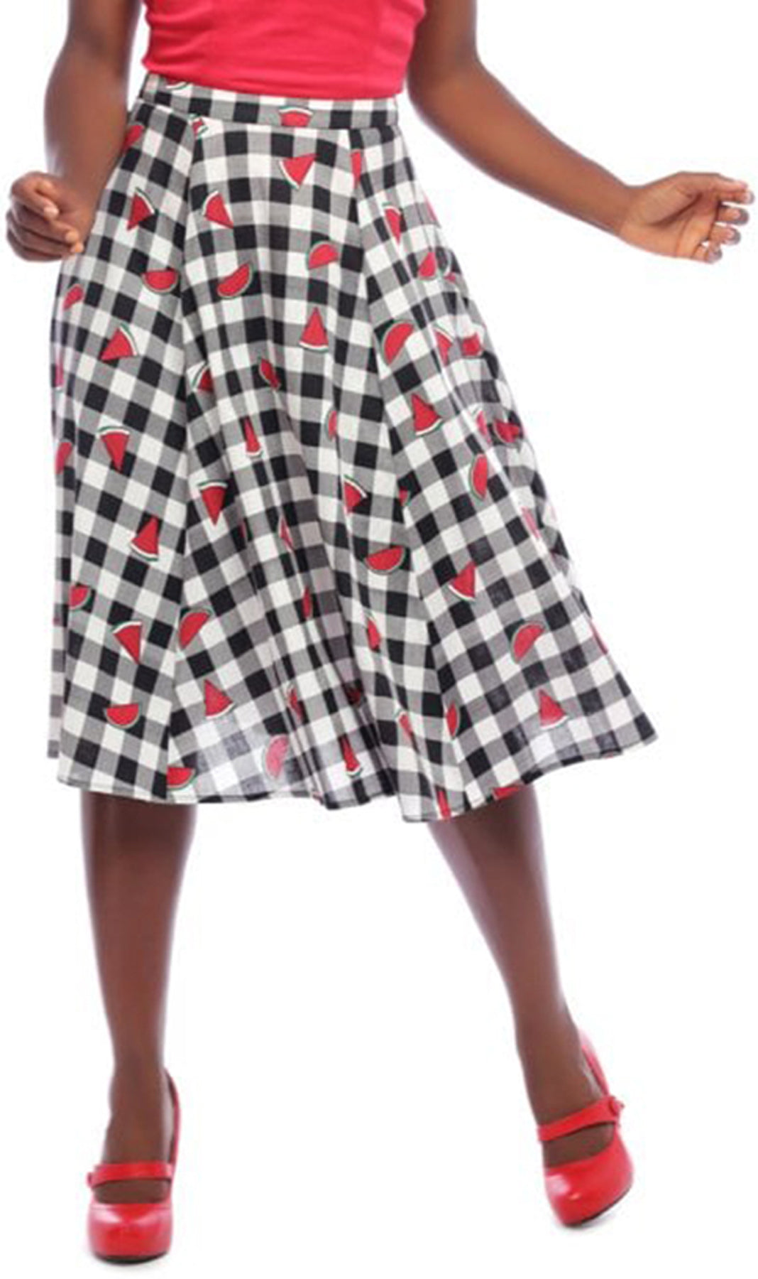 Collectif_MATILDE_Watermelon_GINGHAM_Pepita_Retro_SWING_SKIRT_Rock_killer_kirsche5vTdIZSHNUcuh
