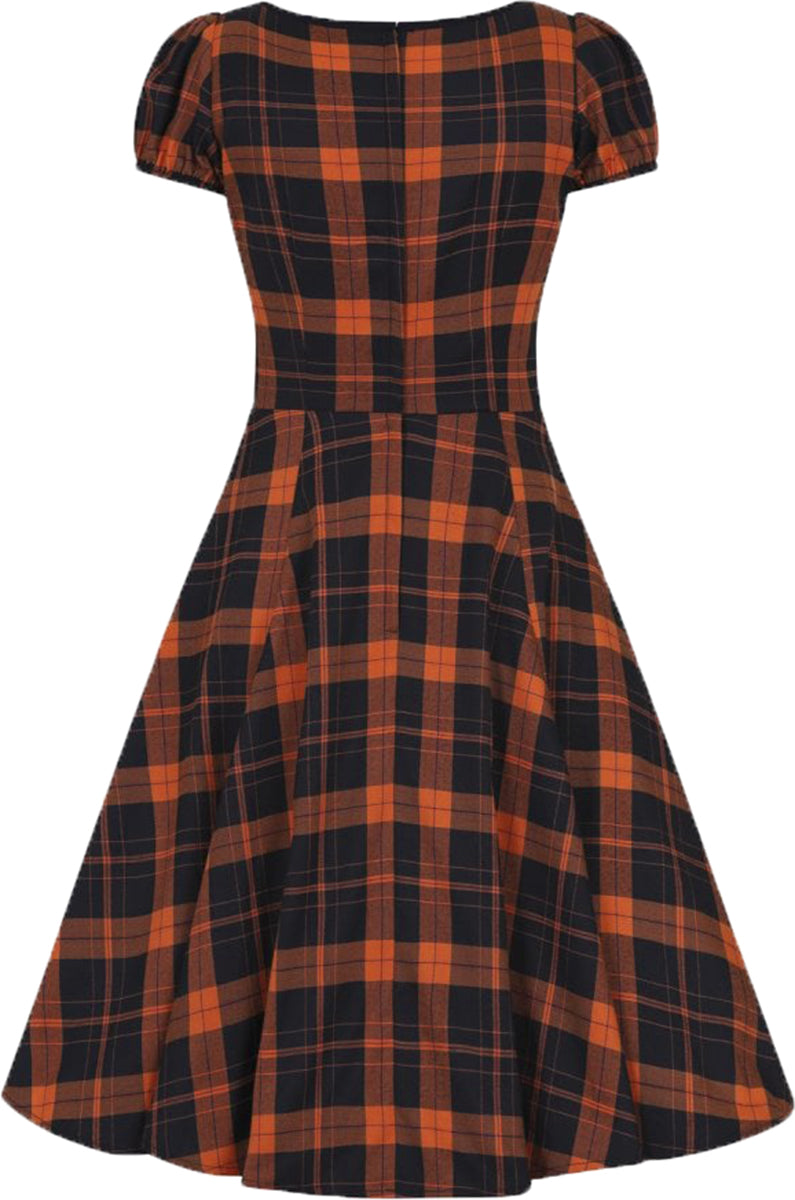 Collectif_MIMI_50s_PUMPKIN_CHECK_Tartan_Karo_Sweetheart_SWING_DRESS_Kleid-5