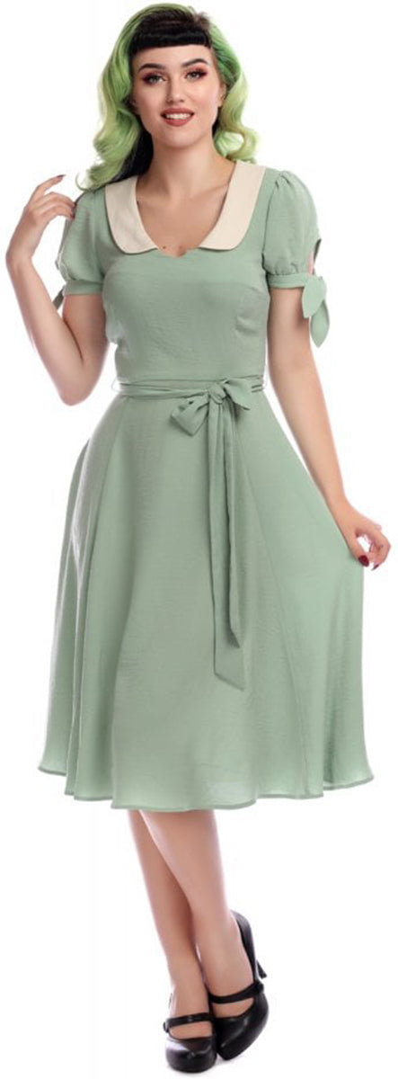 Collectif_MIRELLA_Vintage_PETER_PAN_Bow_V-Neck_SWING_DRESS_Kleid-1