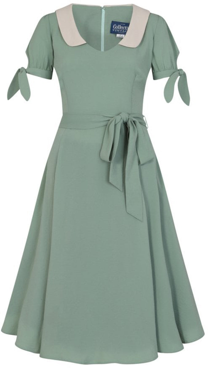 Collectif_MIRELLA_Vintage_PETER_PAN_Bow_V-Neck_SWING_DRESS_Kleid-2