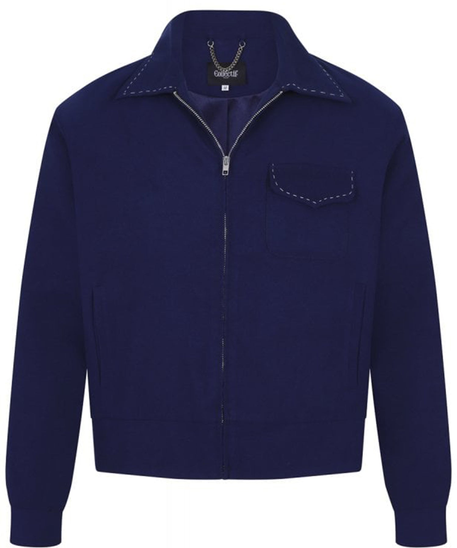 Collectif_MORGAN_Oldshool_STICHES_Langarm_HERREN_JACKE_Jacket_Dunkelblau_killer_kirsche_2