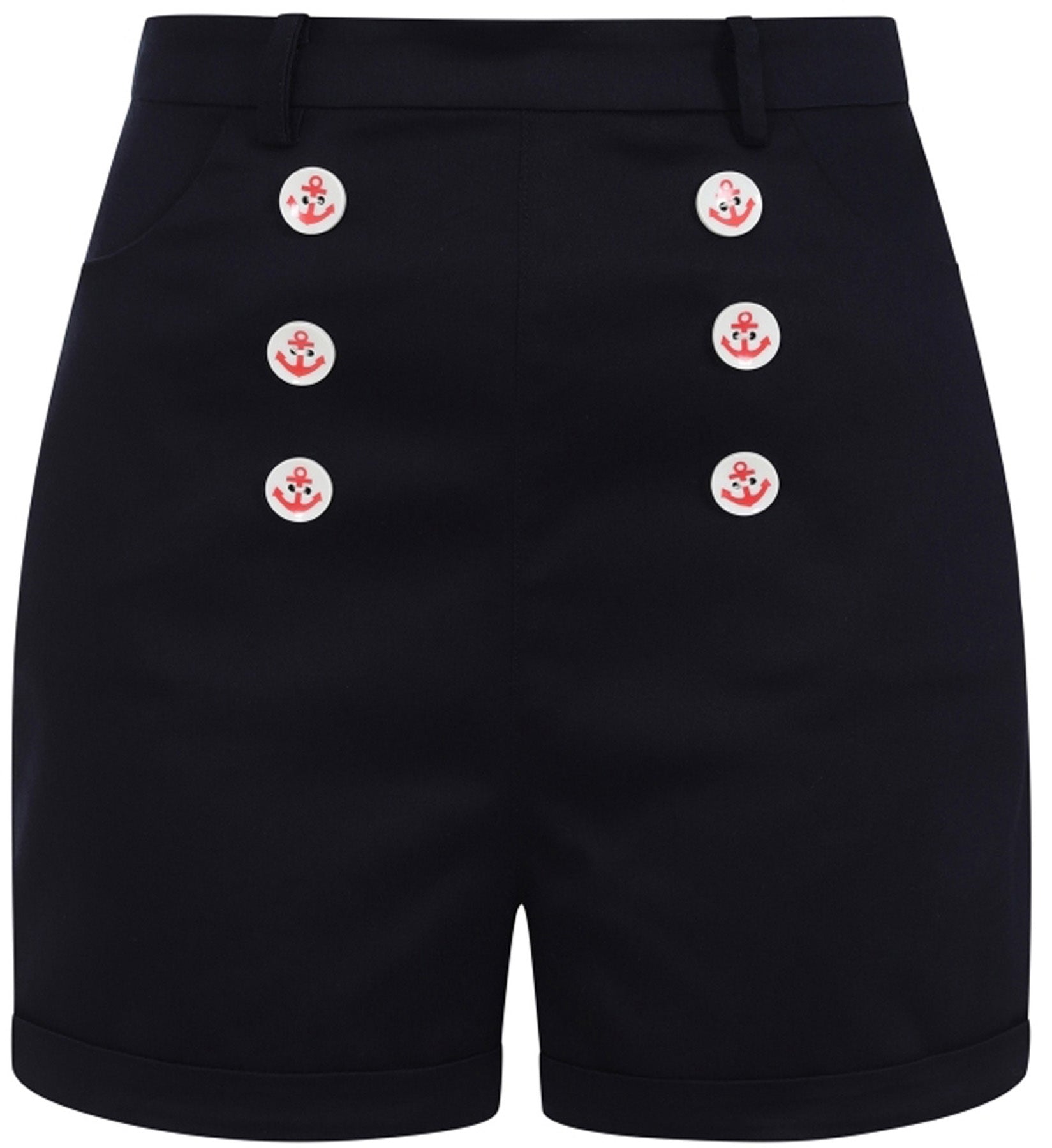 Collectif_NANCY_50s_NAUTICAL_SHORTS_High_Waisted_Sailor_SHORTS_Kurze_Hose_killer_kirsche
