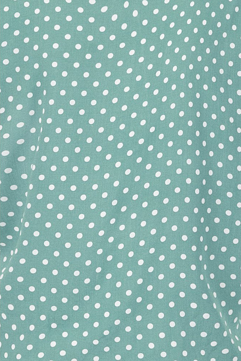 Collectif_NICOLA_Vintage_POLKA_DOT_Punkte_Peephole_KURZARM_Bluse_Shirt_Gruen_killer_kirsche_4oFftclFgyR0F3