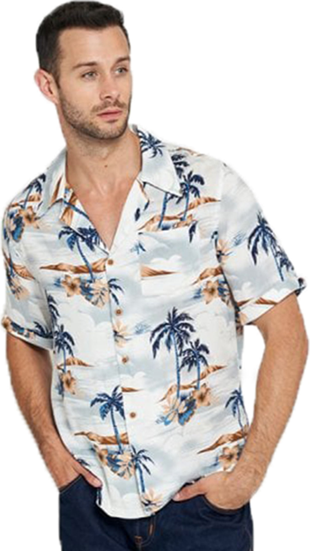 Collectif_OSCAR_TOMIKA_Palmen_Hibiskus_TROPICAL_Kurzarm_HAWAII_HEMD_Shirt_killer_kirsche