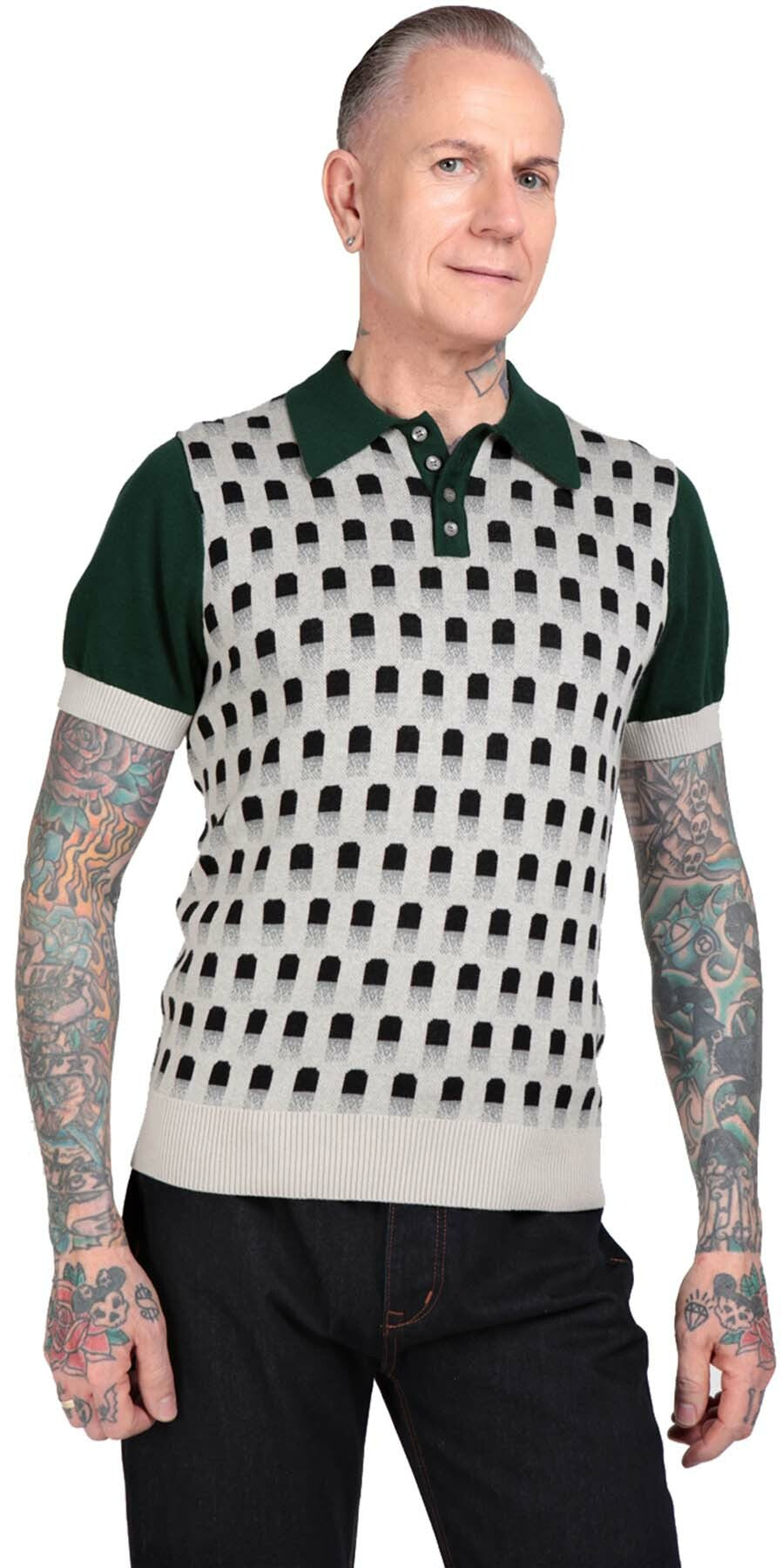 Collectif_PABLO_ROMFORD_Kurzarm_ABSTRACT_Knitted_POLO_STRICKSHIRT_-_Gruen_killer_kirsche_01jlBhQ5SMPZxDf