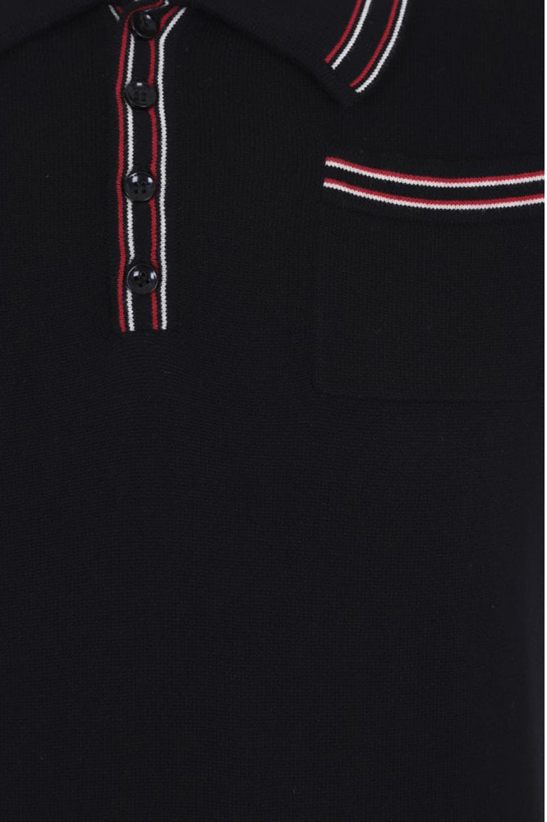 Collectif_PABLO_Vintage_PLAIN_Stripe_Knitted_Kurzarm_POLO_SHIRT_Schwarz-492sxiNVXa4OT7