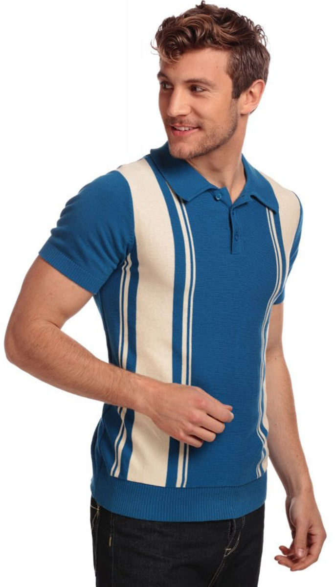 Collectif_PABLO_Vintage_STRIPED_Knitted_Feinstrick_Kurzarm_POLO_SHIRT-1
