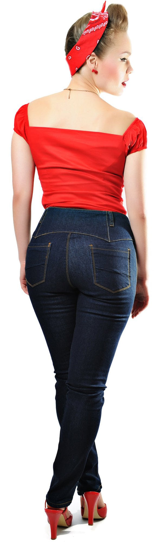 Collectif_REBEL_KATE_Vintage_HIGH_WAISTED_Slim_Fit_Denim_JEANS_Hose_Blau_killer_kirsche_5