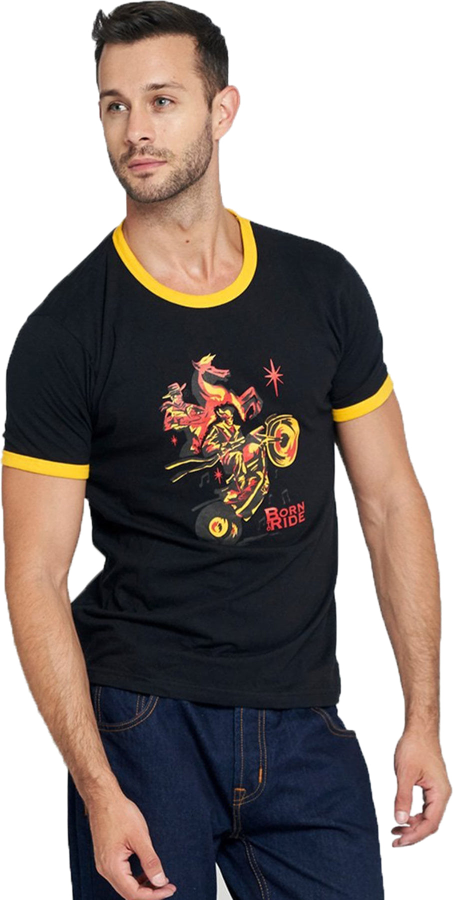 Collectif_RINGER_BORN_TO_RIDE_Rundhals_MOTIV_Herren_Kurzarm_SHIRT_Schwarz-_killer_kirscheAyy35uKl6FMUH