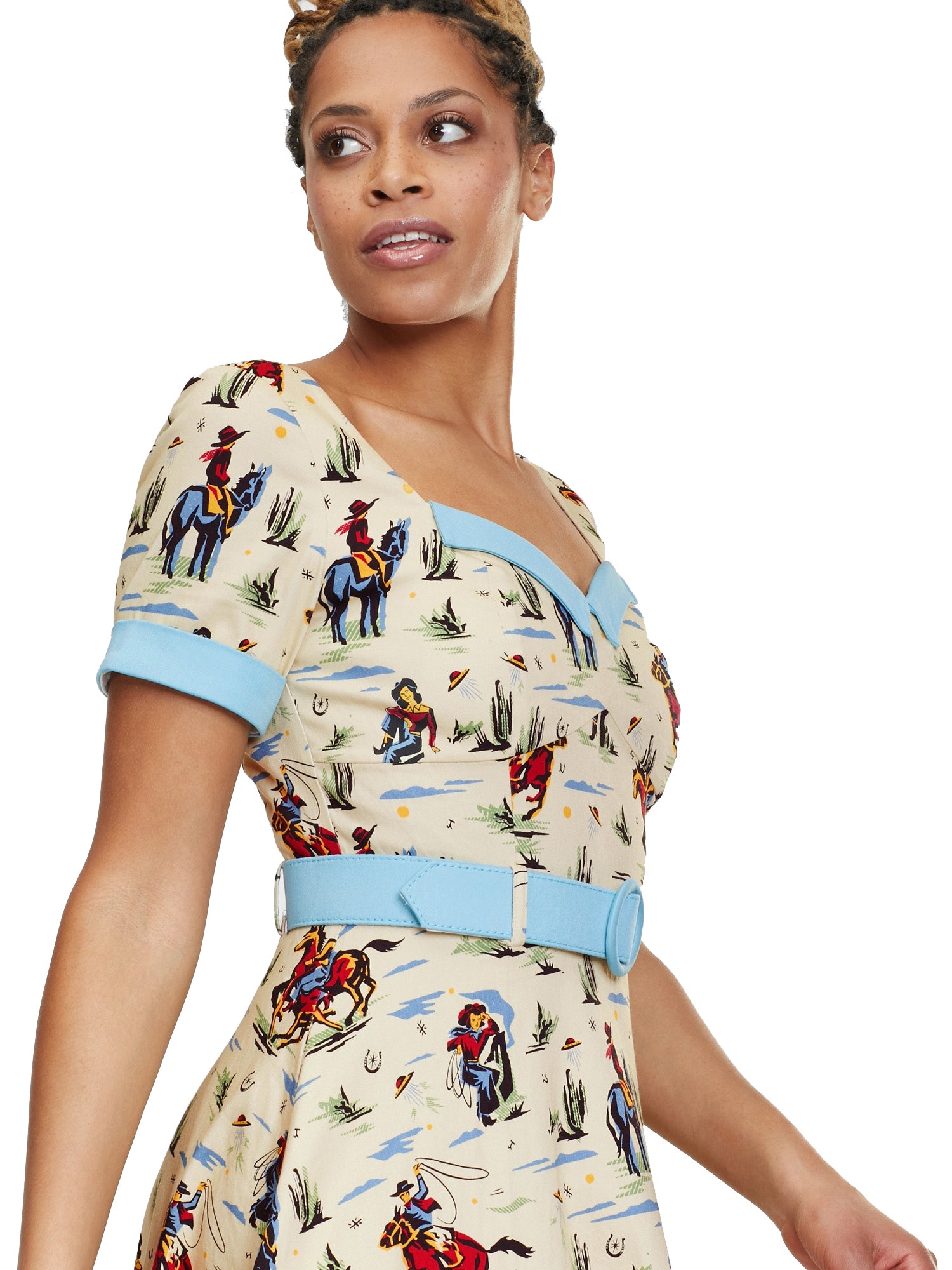 Collectif_ROBERTA_RODEO_DANCER_Vintage_Cowboy_Kurzarm_SWING_DRESS_Kleid_killer_kirsche_3