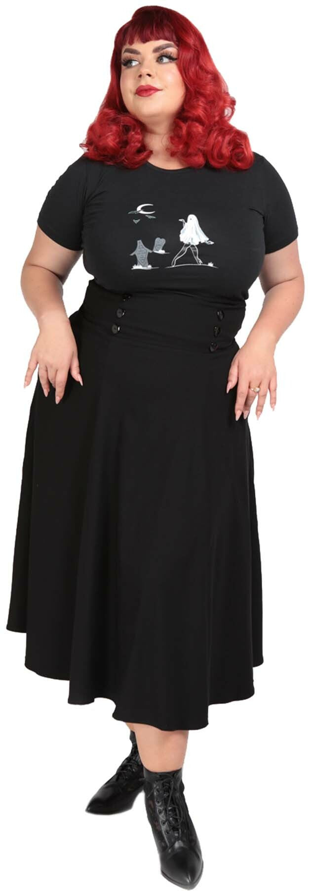 Collectif_RONNIE_50s_PLAIN_Basic_TRaeGER_Suspenders_SWING_SKIRT_Rock_Schwarz_killer_kirsche_2
