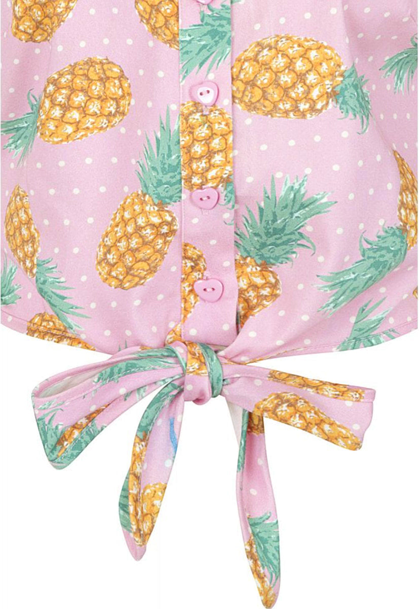 Collectif_SAHMMY_Polka_Dot_PINEAPPLE_Ananas_Tie_BLOUSE_Bluse_SHIRT-4atj6RQQmaKpcc