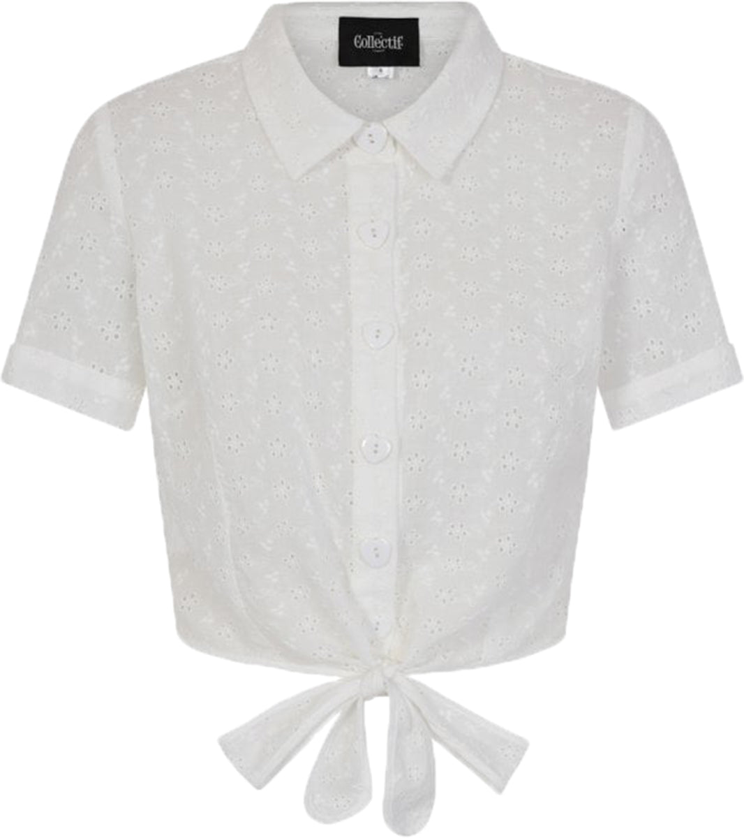 Collectif_SAHMMY_Vintage_BRODERIE_ANGLAISE_Tie_BLOUSE_Bluse_SHIRT-2qBdwE40gPPeD5