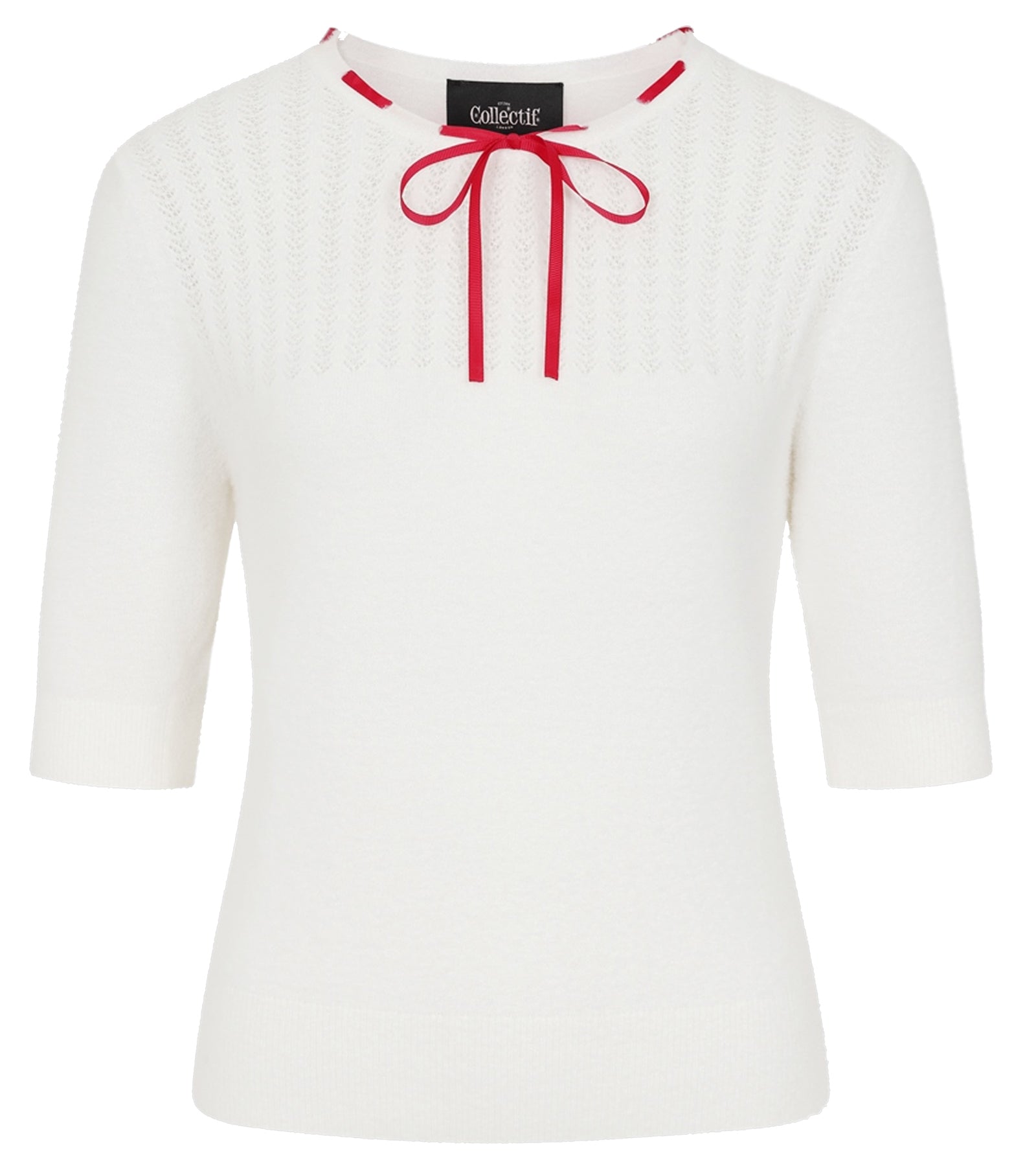 Collectif_SANDRINE_POINTELLE_Cosy_Soft_Halbarm_KNITTED_Strickshirt__Pullover_-_Weiss-3xjGc0t8m7WI7O