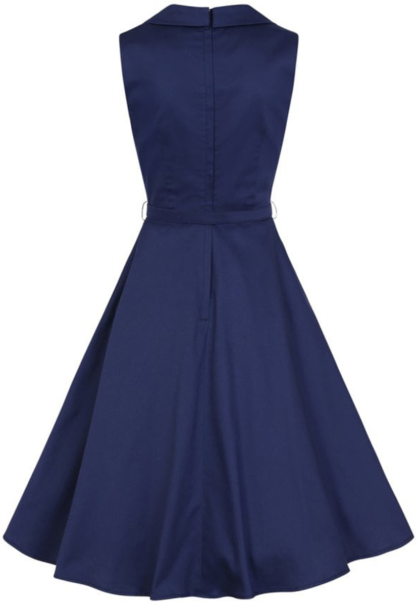 Collectif_SARA_Vintage_PLAIN_Collar_BUTTON_Retro_SWING_Dress_KLEID-3