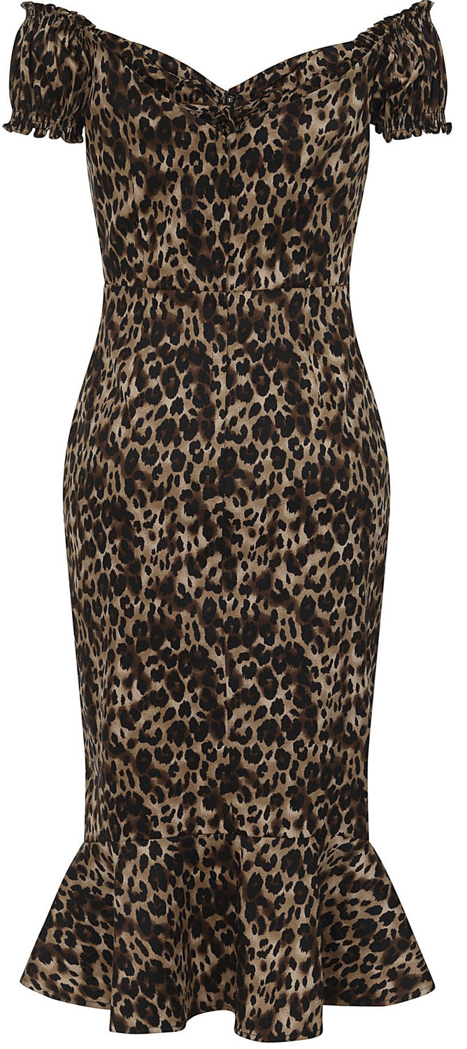 Collectif_SASHA_LEOPARD_FISHTAIL_DRESS_50s_Pencil_DRESS_Kleid_pencil_bleistift_braun_killer_kirsche_2