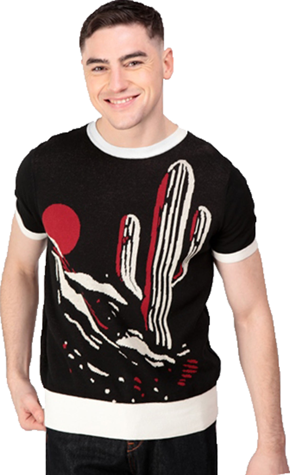Collectif_SCOTT_CACTUS_Retro_KAKTUS_Rundhals_Kurzarm_50s_STRICKSHIRT_Oberteil_Killer_Kirsche-1