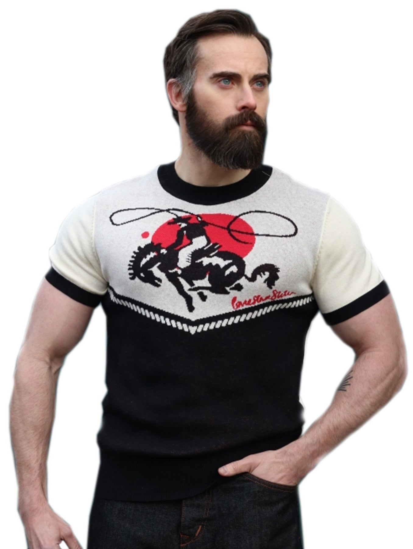 Collectif_SCOTT_COWBOY_Vintage_KNITTED_Rundhals_MOTIV_50s_Kurzarm_SHIRT_killer_kirscheEK9SHUYTfgEpI