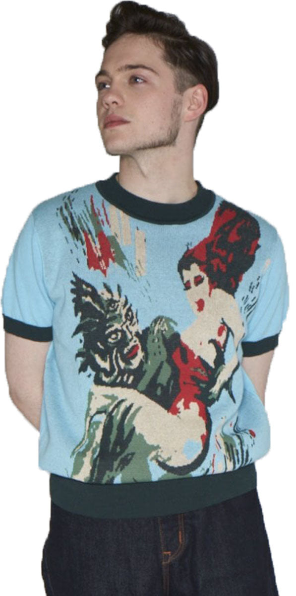 Collectif_SCOTT_CREATURE_Vintage_50s_Film_Poster_PRINT_Kurzarm_STRICK_SHIRT-1